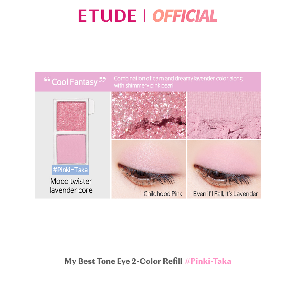 [ETUDE] My Best Tone Eye 2-Color Refill #Pink Shy